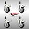 Service Caster 4 Inch 316SS Black Poly Swivel 1-1/8 Inch Expanding Stem Caster Set Lock Brake SCC-SS316TTLEX20S414-PPUB-BLK-118-4 - alternate 2
